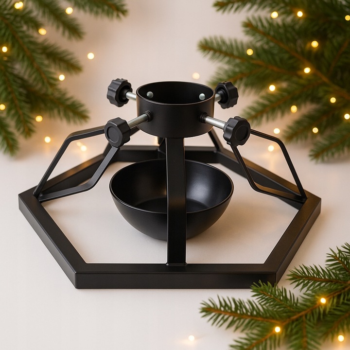 Stojak pod choinkę LOFT ,otwór 11 cm, pojemnik na wodę, metalowy, stabilny