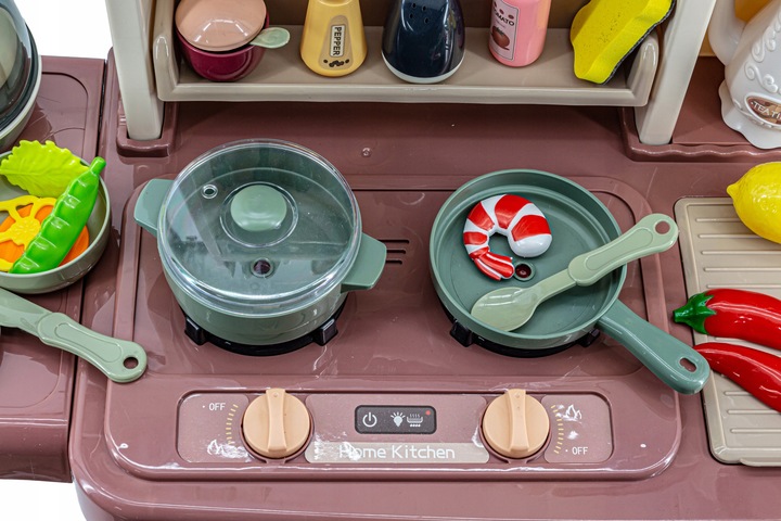 Kuchenka dla Dzieci Kuchnia Zabawkowa MAŁY KUCHARZ Dźwięk PARA Światło LED