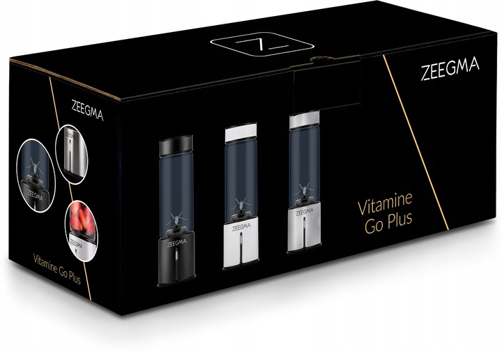 Blender Przenośny Bezprzewodowy DUŻY 465ml 300W ZEEGMA Go Plus SREBRNY