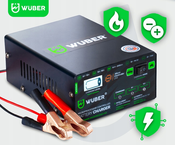 PROSTOWNIK 6V i 12V MIKROPROCESOROWY ŁADOWARKA DO AKUMULATORA NAPRAWA 15A
