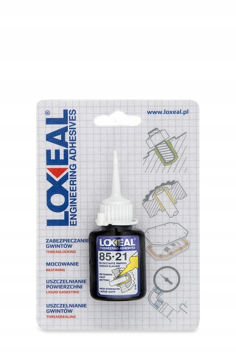 KLEJ DO ŁOŻYSK TULEI PIAST LOXEAL 85-21 MAKSYMALNA SIŁA MOCOWANIA 10 ml