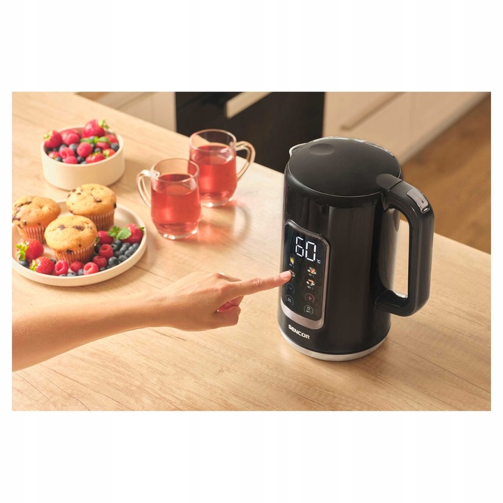 Czajnik elektryczny bezprzewodowy Sencor 2200W 1,7L LED ustawianie temp
