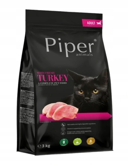 Sucha karma dla kota Piper z indykiem 3 kg