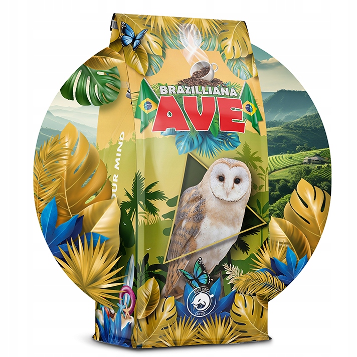 KAWA BRAZILLIA AVE ZIARNISTA 1KG -ŚWIEŻO PALONA Z PALARNI Z KAWY-BLUE ORCA