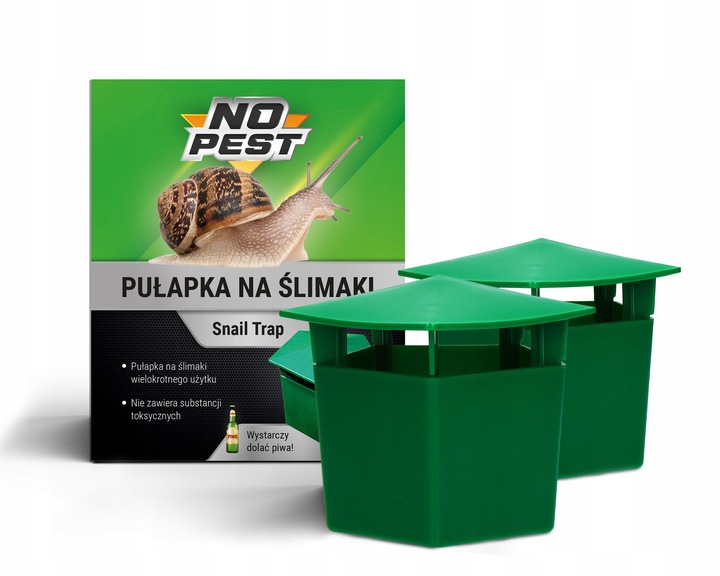SKUTECZNA PUŁAPKA NA ŚLIMAKI PRZECIW ŚLIMAKOM SNAIL TRAP NO PEST (2 SZT)