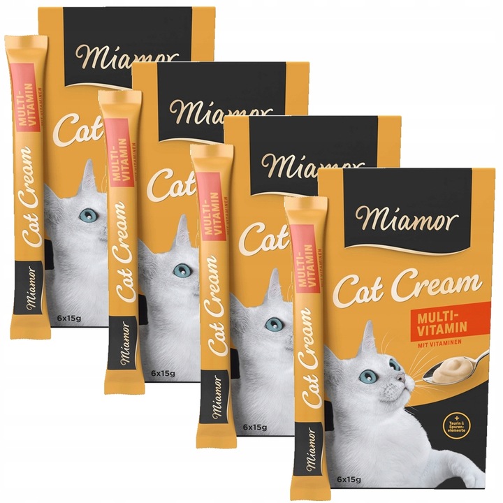 MIAMOR ZESTAW PAKIET PRZYSMAK PASTA DLA KOTA Z WITAMINAMI 4x (6x15g)