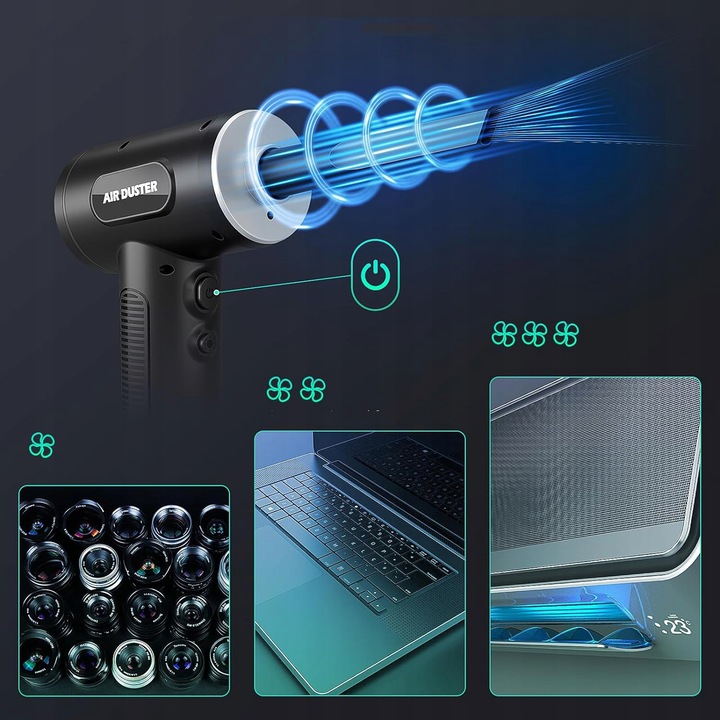 ODKURZACZ RĘCZNY SAMOCHODOWY BEZPRZEWODOWY DO AUTA DOMU 2W1 DMUCHAWA