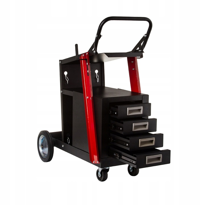 WÓZEK SPAWALNICZY DO SPAWAREK 4 SZUFLADY + PÓŁKA NA BUTLE