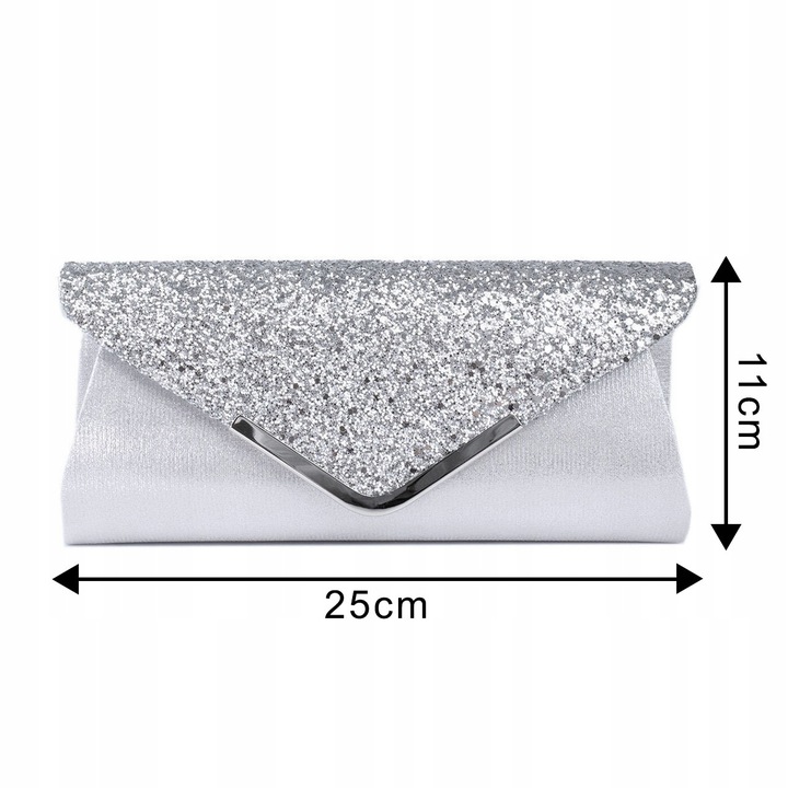TOREBKA wizytowa błyszcząca KOPERTÓWKA wieczorowa ELEGANCKA mała