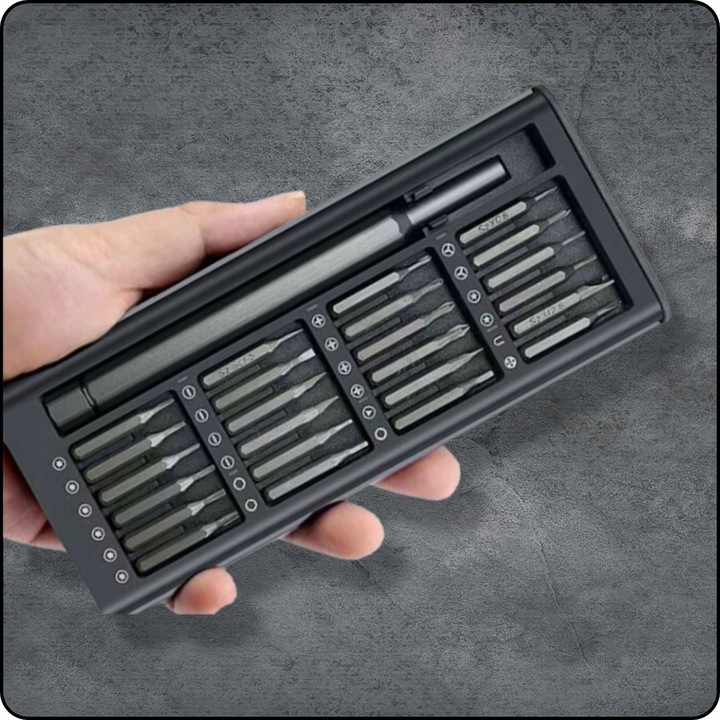 ZESTAW ŚRUBOKRĘTÓW PRECYZYJNYCH GSM TORX 25 W 1 SOLIDNE STALOWE DO TELEFONU