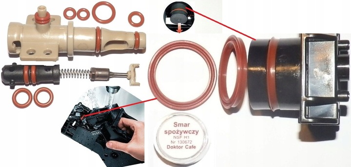 Zestaw nowy wzór specjalnej uszczelki Saeco HD RI SM SUP Philips EP LatteGo