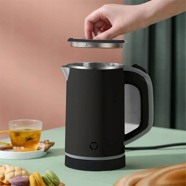 CZAJNIK ELEKTRYCZNY TURYSTYCZNY PODRÓŻNY CICHY MAŁY 600 W 0,8L CZARNY