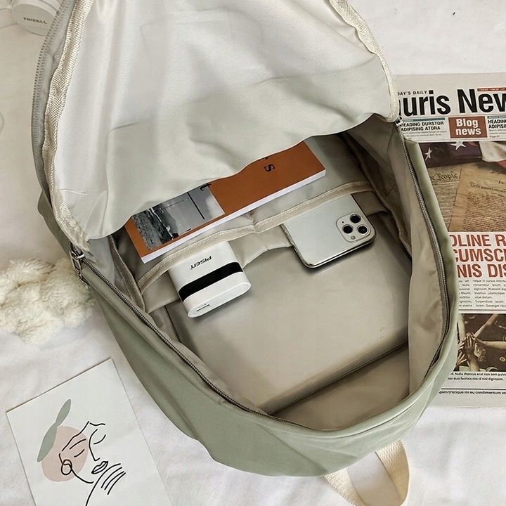 PLECAK SZKOLNY DLA NASTOLATKI DUŻY A4 MODNY TORNISTER+lunch box+Długopisy