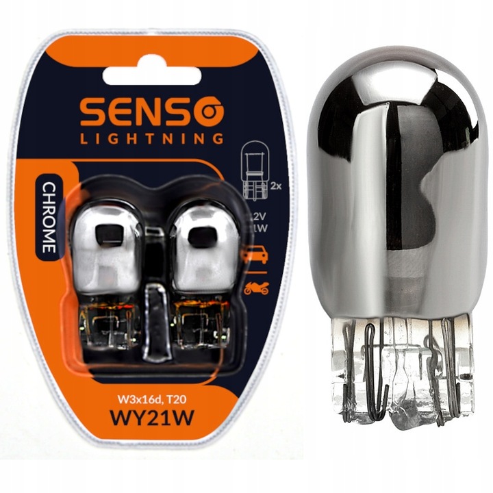 2x ŻARÓWKA SENSO WY21W W21W POMARAŃCZ CHROMOWANA