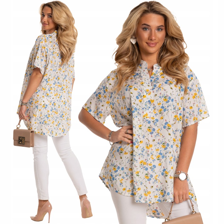 Świetna Wygodna Kobieca BLUZKA Koszula Plus Size Dużo Rozmiarów Kolorów