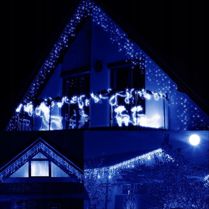 SOPLE FLASH 300 LED ZEWNĘTRZNE NIEBIESKIE CHOINKOWE lampki z Flashem