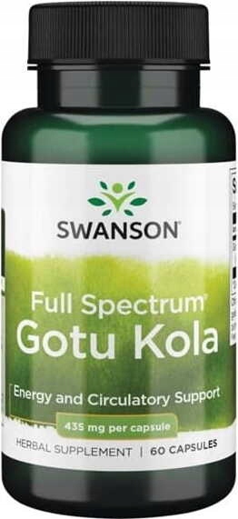SUPLEMENT DIETY Gotu Kola ekstrakt standaryzowany 100mg 120 kaps. Swanson