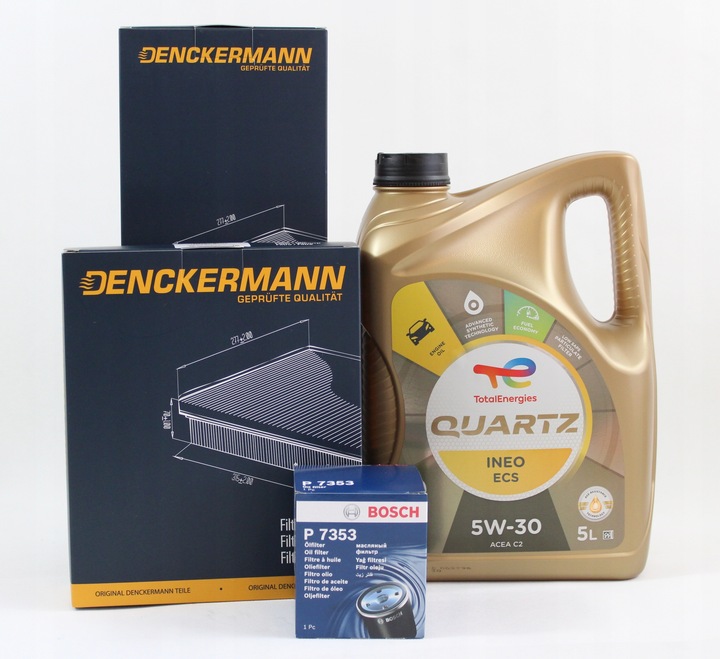 FILTRY+OLEJ TOTAL 5W30 PEUGEOT 2008 1.2 THP 110KM