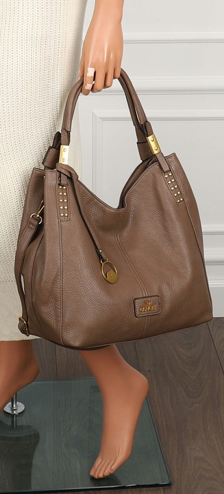 Torebka Damska listonoszka worek na ramię duża pojemna CJLTT1752 Beżowa