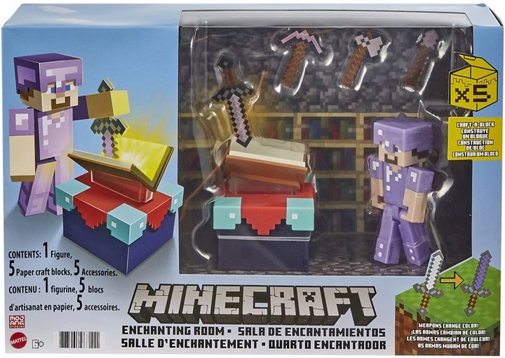 MINECRAFT MAGICZNY POKÓJ + FIGURKA STEVE GYB62