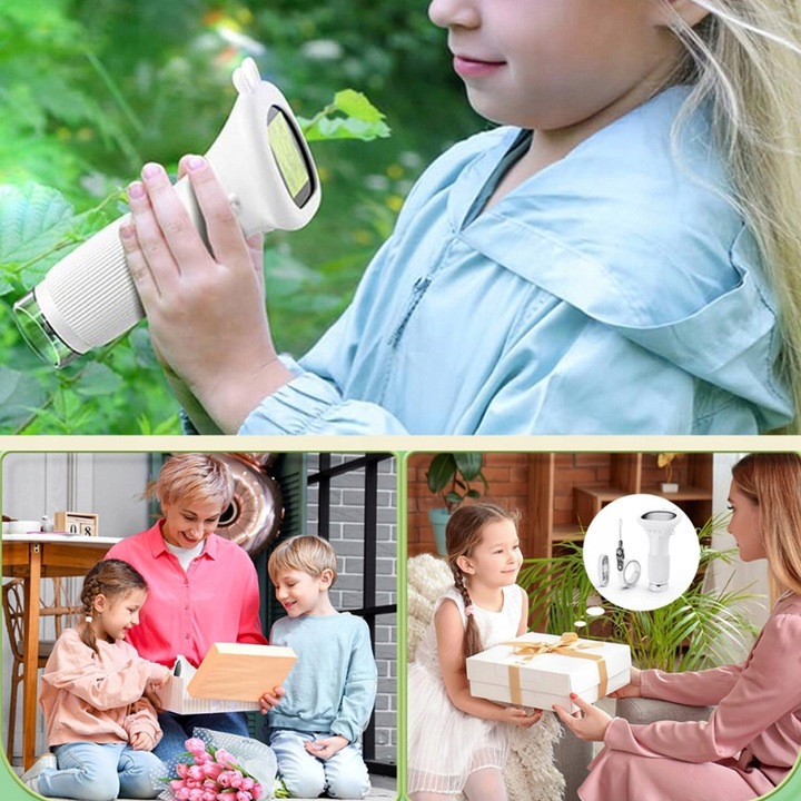 MIKROSKOP CYFROWY OPTYCZNY KIESZONKOWY DLA DZIECI LED PRZYBLIŻENIE 1000X HD