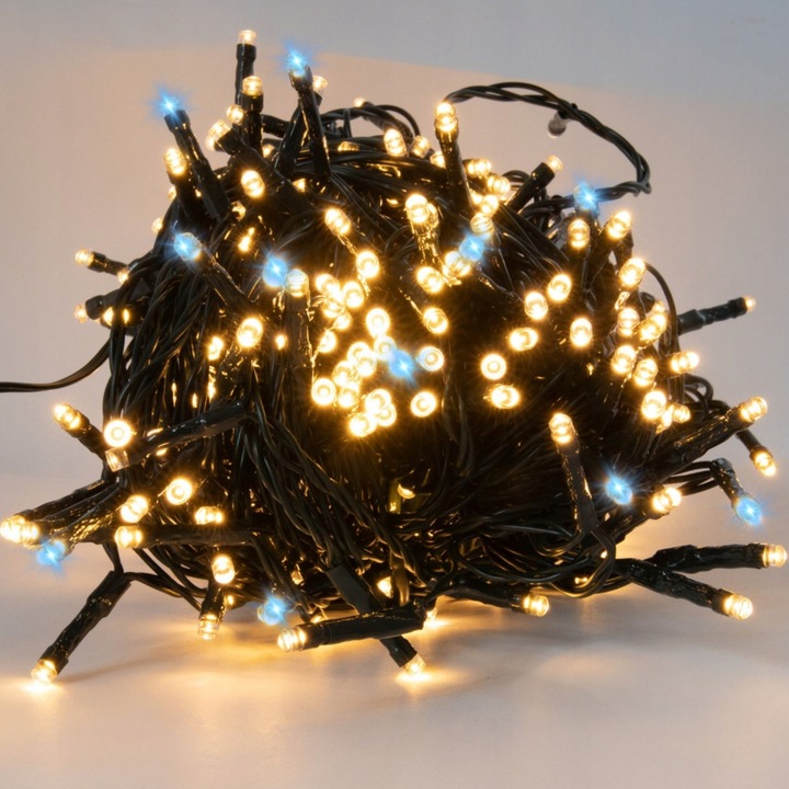 LAMPKI CHOINKOWE ŚWIATEŁKA CHOINKĘ ŚWIĄTECZNE 300 LED EFEKTEM FLASH CIEPŁE