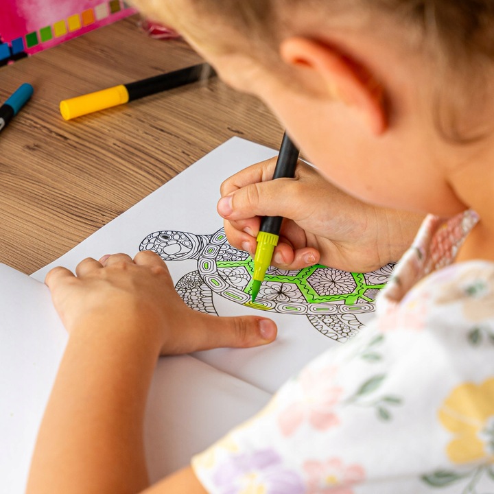 MARKERY AKWARELOWE 24 SZT MAZAKI PISAKI FLAMASTRY DWUSTRONNE WODNE ZESTAW