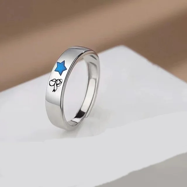 Pierścionki srebrne mały książę i lis regulowane