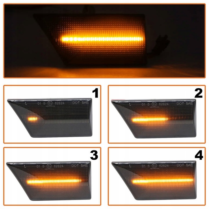 Kierunkowskazy Migacze Pływające Led 2 szt do Opel Vectra C Signum