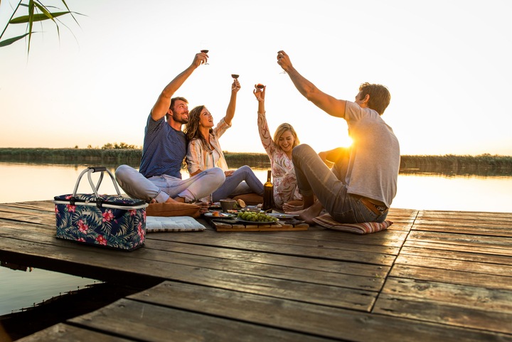 Kosz piknikowy koszyk termiczny składany na piknik zakupy prezent ZAGATTO