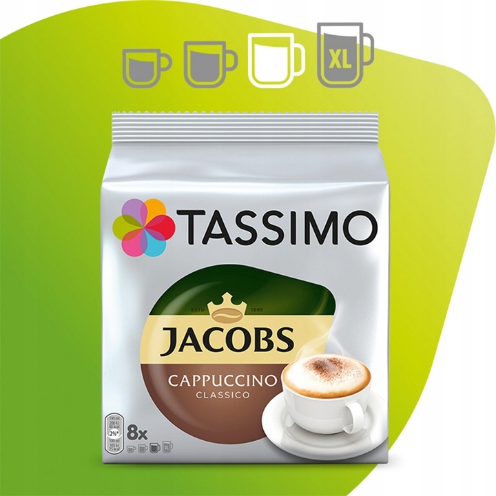 Kapsułki Tassimo Jacobs Latte Macchiato, kawy mleczne, 5+1 GRATIS!