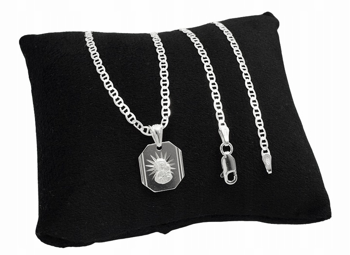 Łańcuszek Srebrny Gucci 2,60 mm z Medalikiem pr 925 Grawer Gratis