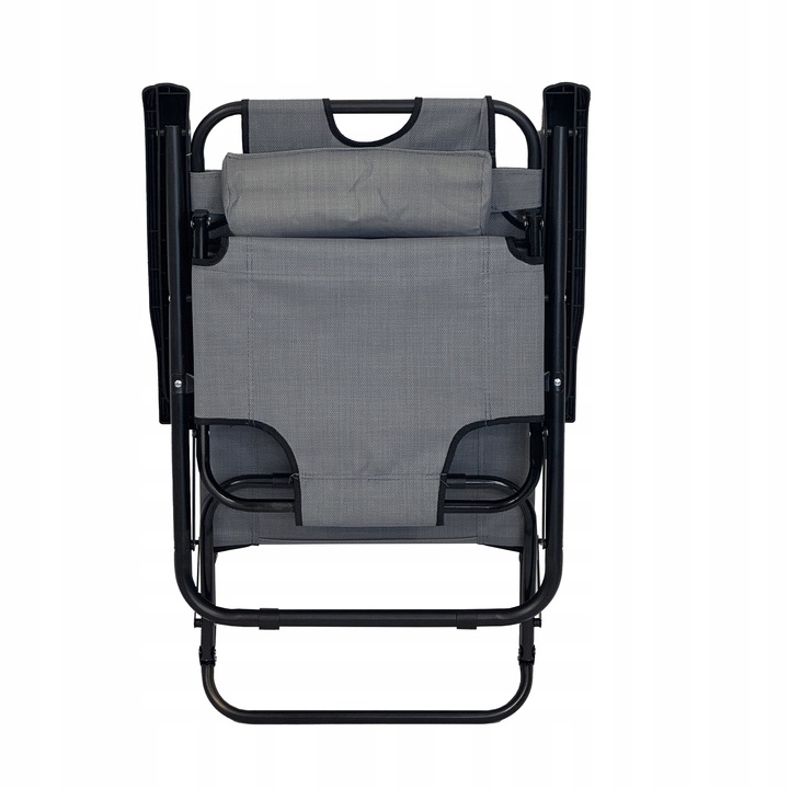 ROZKŁADANY LEŻAK ŁÓŻKO POLOWE TURYSTYCZNE SKŁADANE RIVIERA II JASNY SZARY