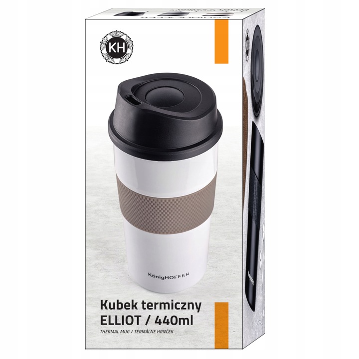 KONIGHOFFER ELLIOT KUBEK TERMICZNY 440ml BIAŁY