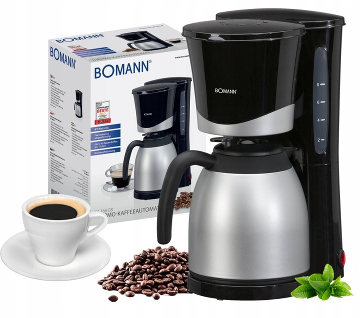 Ekspres przelewowy do kawy z termosem Bomann KA 168 CB (czarny)