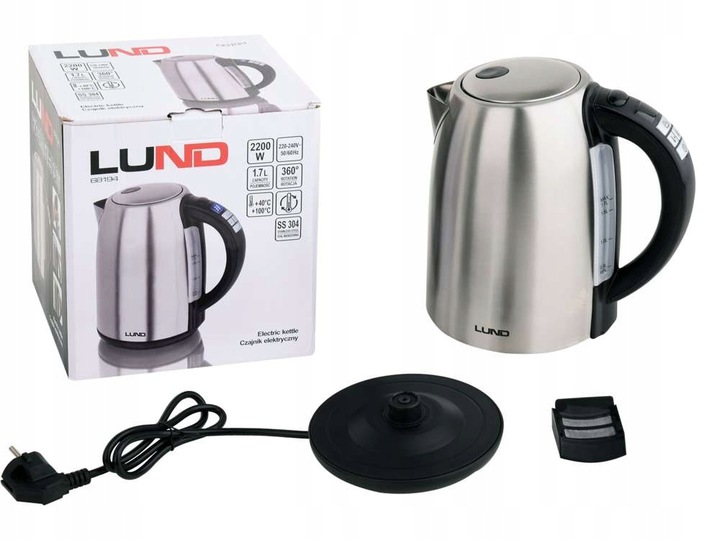 LUND CZAJNIK ELEKTRYCZNY 1,7L STAL NIERDZEWNA REGULACJA TEMPERATURY 68194