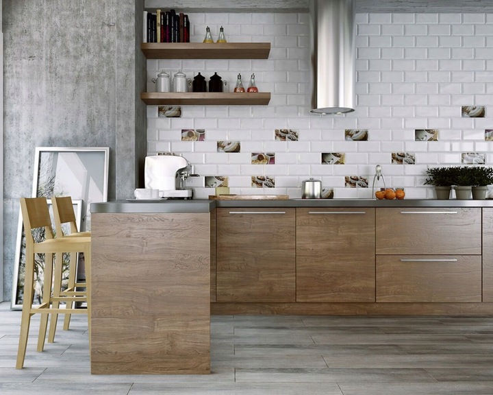 Płytka Tamoe Bianco kafel 9,8x9,8 G.I połówki - 10szt