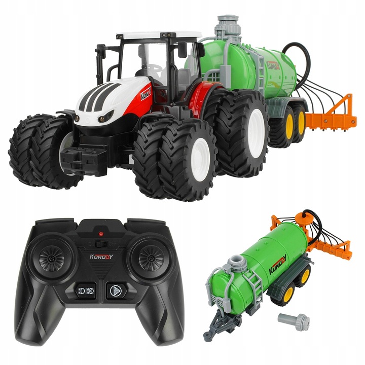 ZDALNIE STEROWANY TRAKTOR XXL CIĄGNIK ROLNICZY PILOT R/C CYSTERNA NA WODĘ