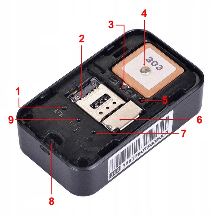 LOKALIZATOR GPS MK05 MAGNES PODSŁUCH NAGRYWANIE