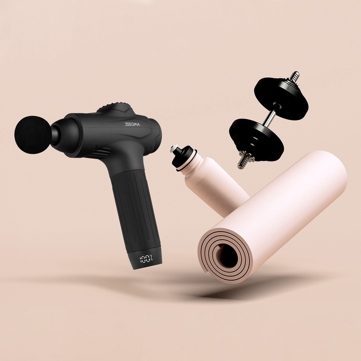 PISTOLET DO MASAŻU MASAŻER DO PLECÓW 12KOŃCÓWEK + WALIZKA + WOREK PREZENT