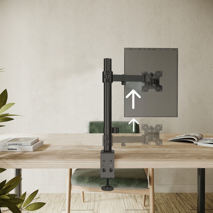 Regulowany Uchwyt Biurkowy do Monitora LCD 13"-27" Solidny Certyfikowany