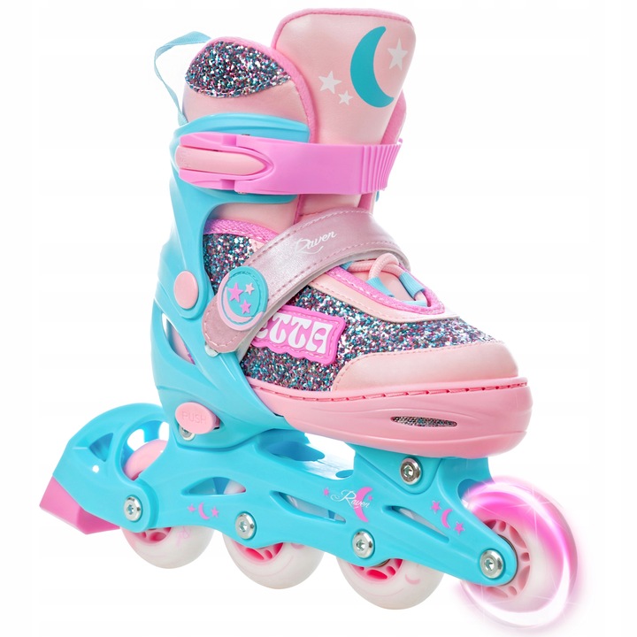 Rolki Regulowane RAVEN Etta 34-37 Kółka LED