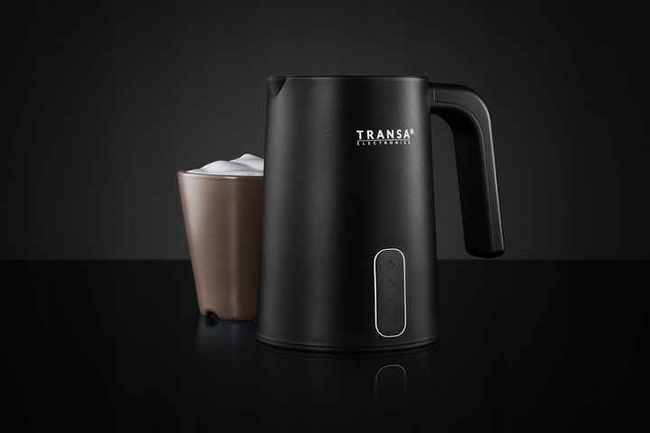 Spieniacz do mleka z PODGRZEWACZEM Czarny 4 TRYBY SPIENIANIA MLEKA 500W