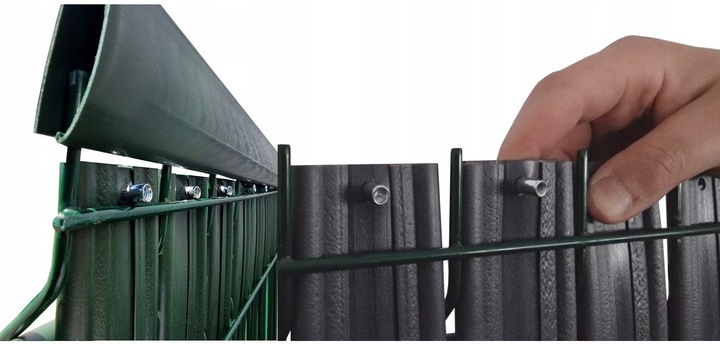 OSŁONA DO PANELI OGRODZENIOWYCH 123 x250 44/62 ANTRACYT Cały kpl+instrukcja