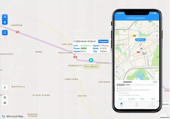 LOKALIZATOR GPS SINOTRACK ST909 Z ŁADOWARKĄ USB SERWER APP BEZ ABONAMENTU