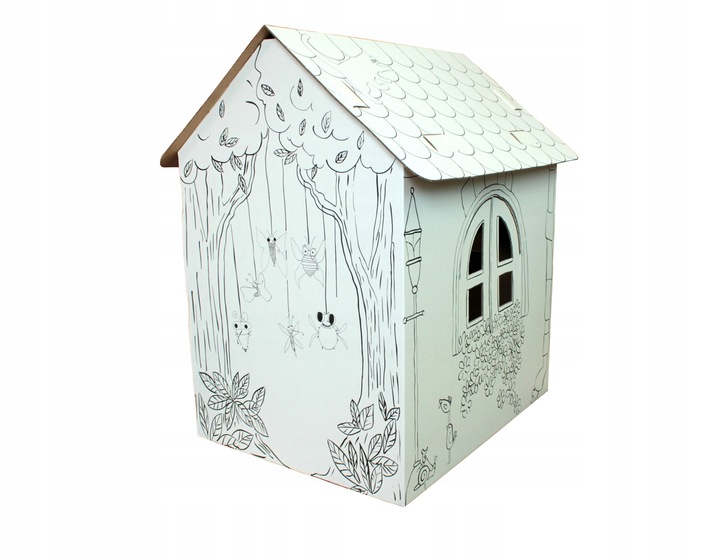 Domek tekturowy do zabawy dla dzieci