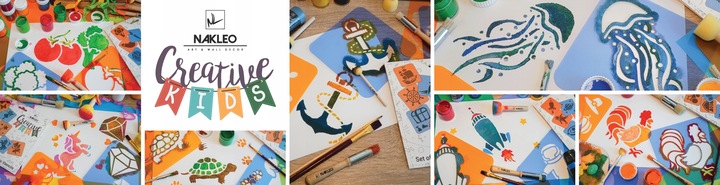 SZABLONY do Rysowania Malowania dla Dzieci ZESTAW 8 szt Boże Narodzenie