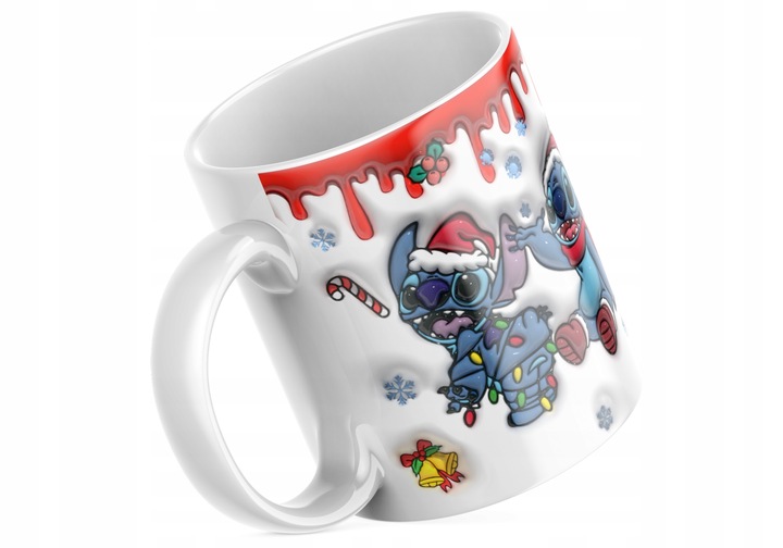 Świąteczny Kubek 3D Disney, Stitch - Idealny Na Prezent - Urodziny - NOWOŚĆ