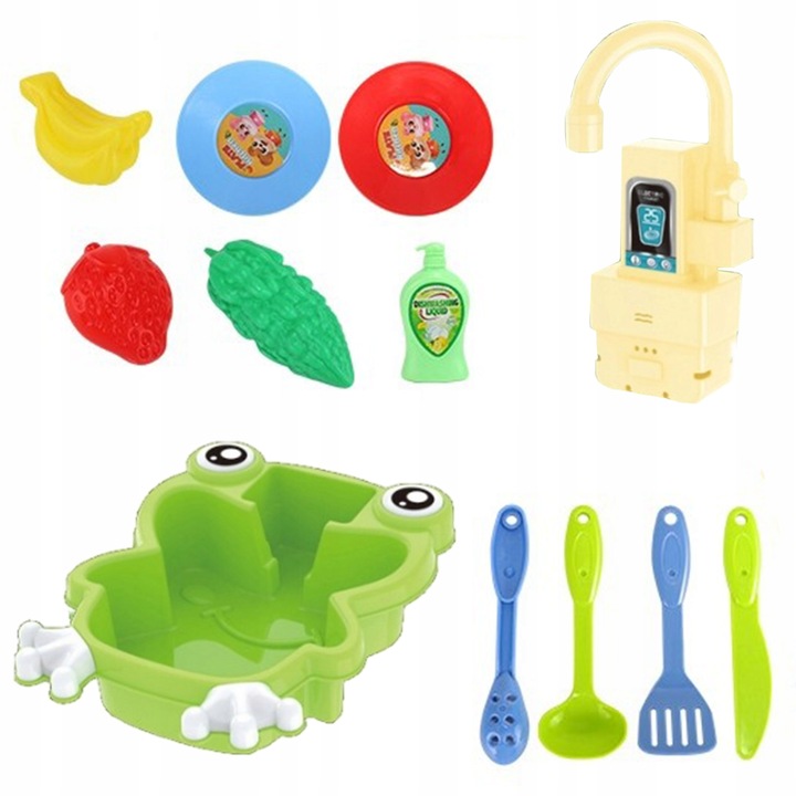 ZLEWOZMYWAK ZLEW DLA DZIECI KUCHNIA Z WODĄ INTERAKTYWNY KRAN PRAWDZIWA WODA