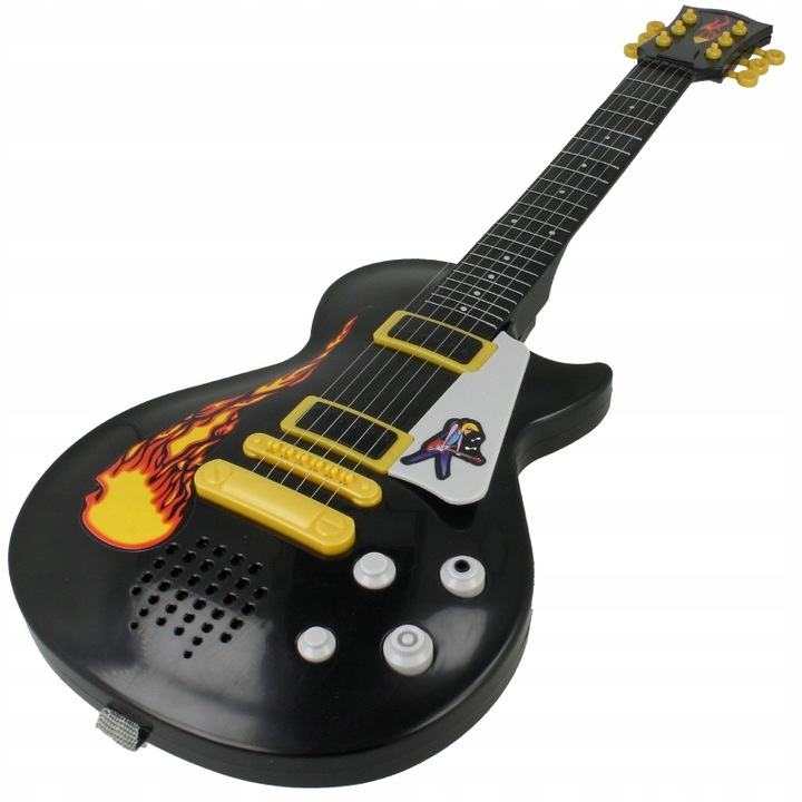 Gitara DLA DZIECI Elektryczna Na Baterie + Mikrofon Na Statywie + 6 melodii